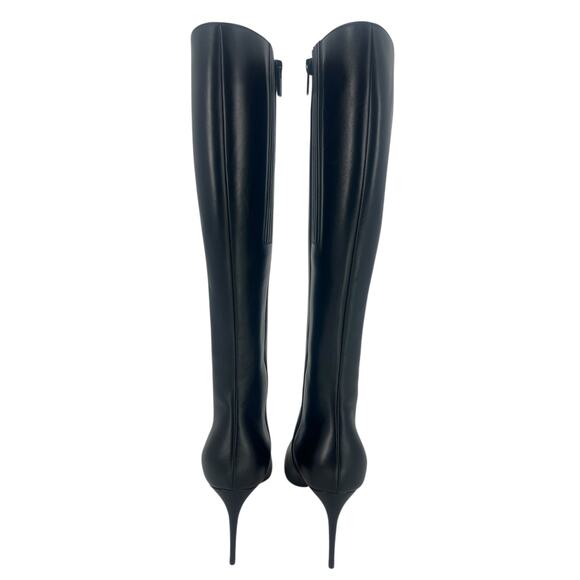 Christian Louboutin Kate Botta 85mm Leather Knee High Boots in Black - Picture 9 of 16